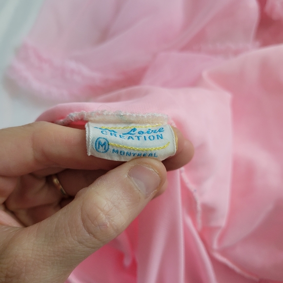 Vintage lace barbiecore ruffle baby doll nightgown lingerie - Picture 5 of 7